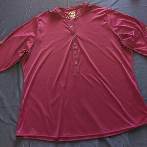 OGIO‎ plus size 3x Purple Luxe Shirt 3/4 sleeve with snap